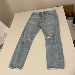 Dropped straight leg AGOLDE jeans